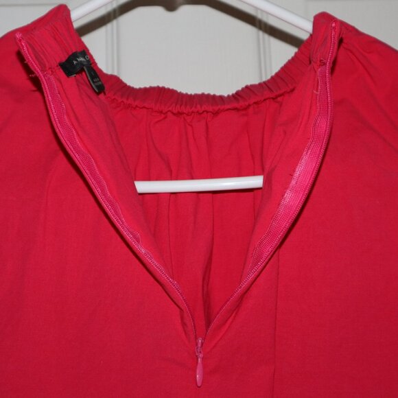 Ann Taylor | Pink Sleeveless Ruffle-Shoulder Top, Size S - Picture 8 of 9